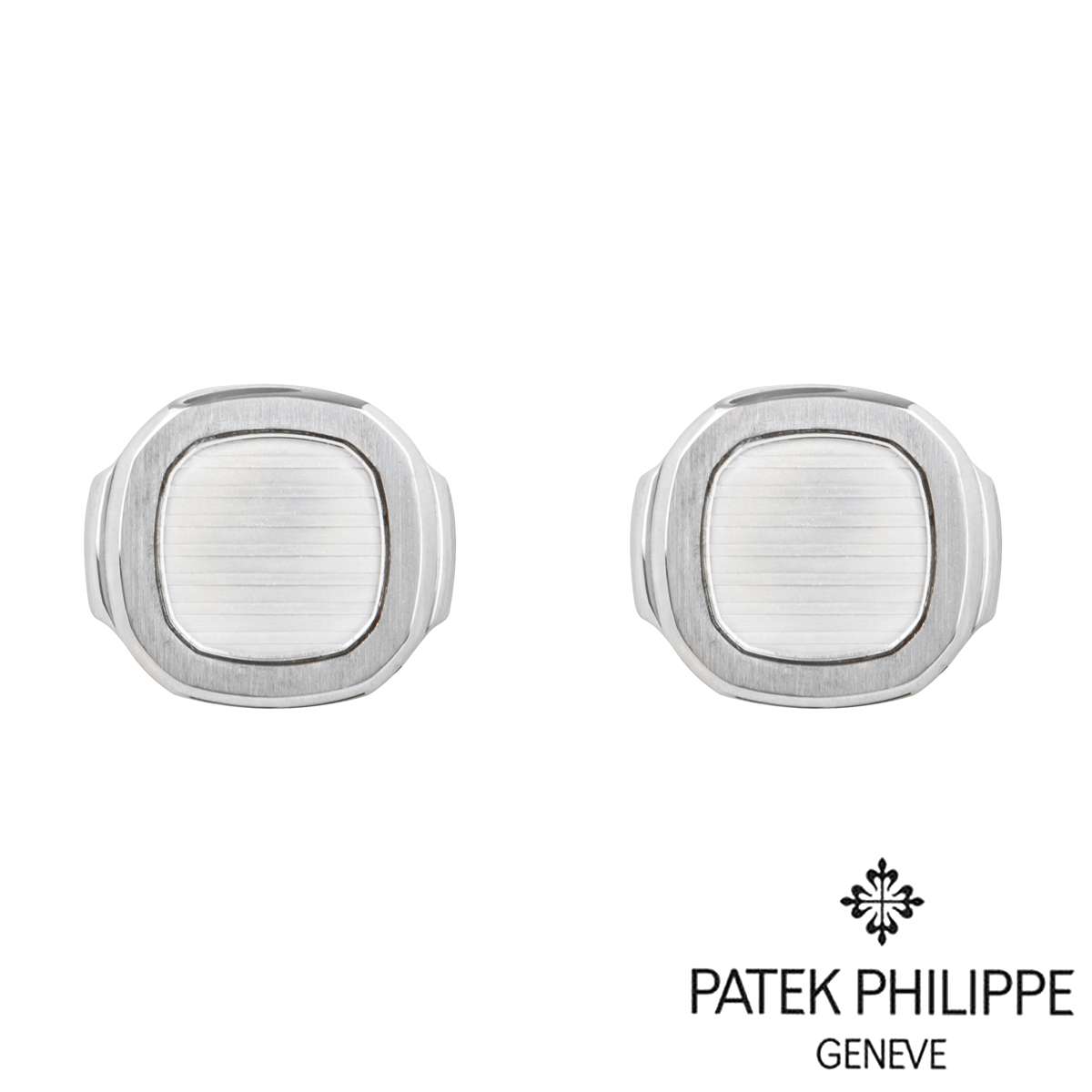 Patek Philippe White Gold Nautilus Cufflinks 205.9057G-012 Patek Philippe White Gold Nautilus Cufflinks 205.9057G-012